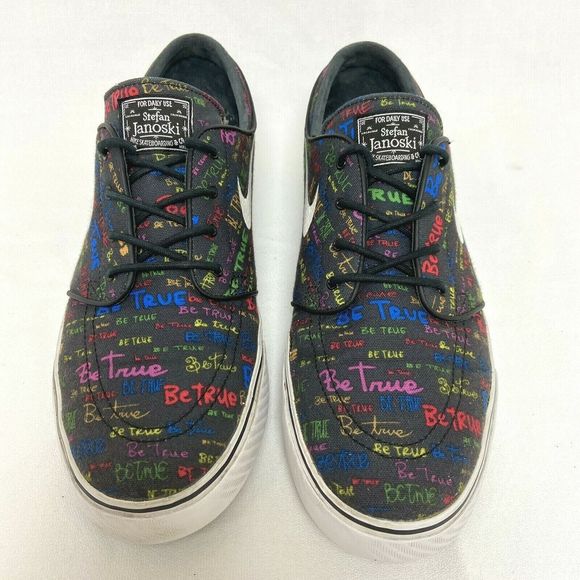 NIKE SB ZOOM Stefan JANOSKI CNVS QS Be True PRIDE Pack 702981-009 Mens 13 - Picture 4 of 12